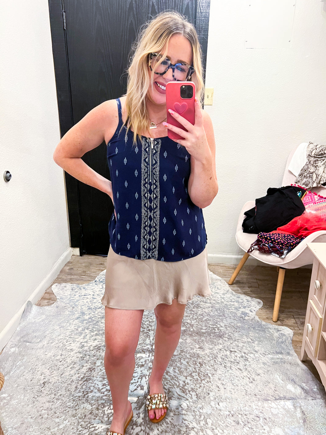 Navy Maurices Womens Top, Medium