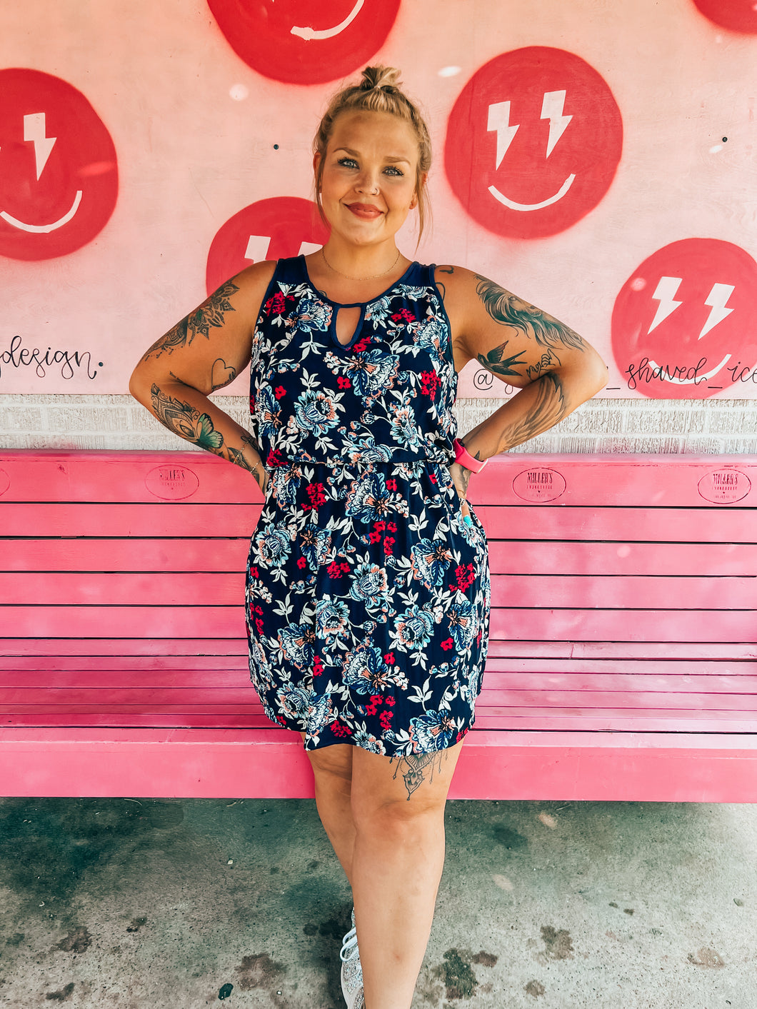 Floral Pixley Womens Dress, XL