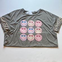 Load image into Gallery viewer, Smiley with leopard Daisy Rae Womens Top, XL
