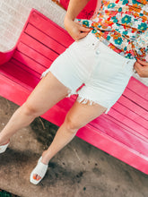 Load image into Gallery viewer, High-Rise Cross Over Shorts White
