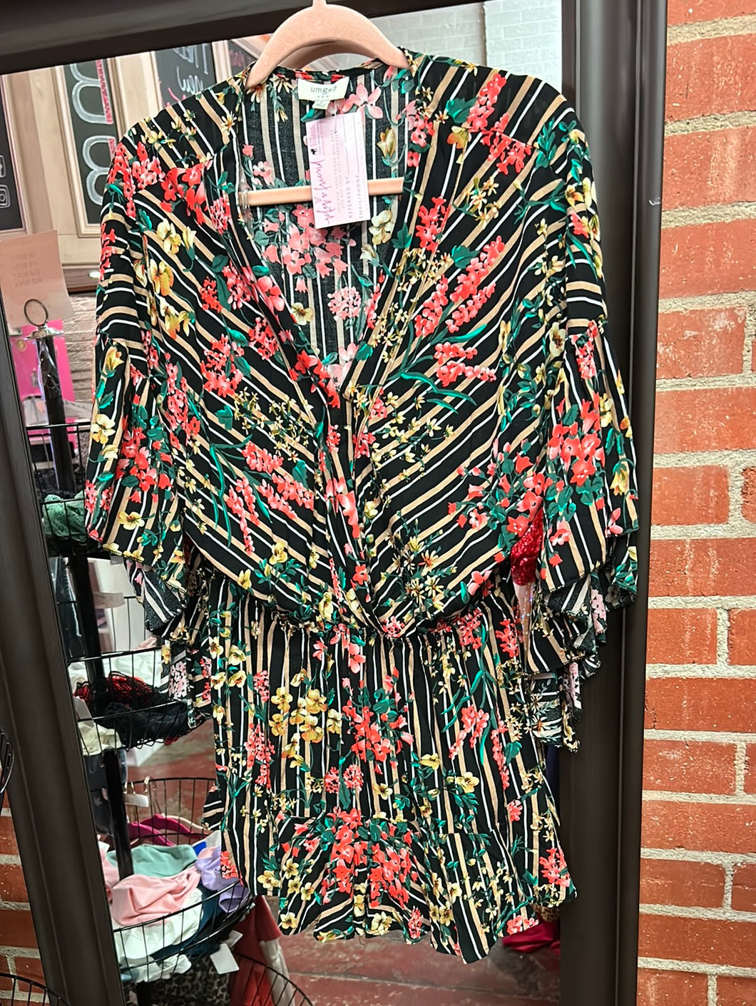 Floral Umgee Romper, Large