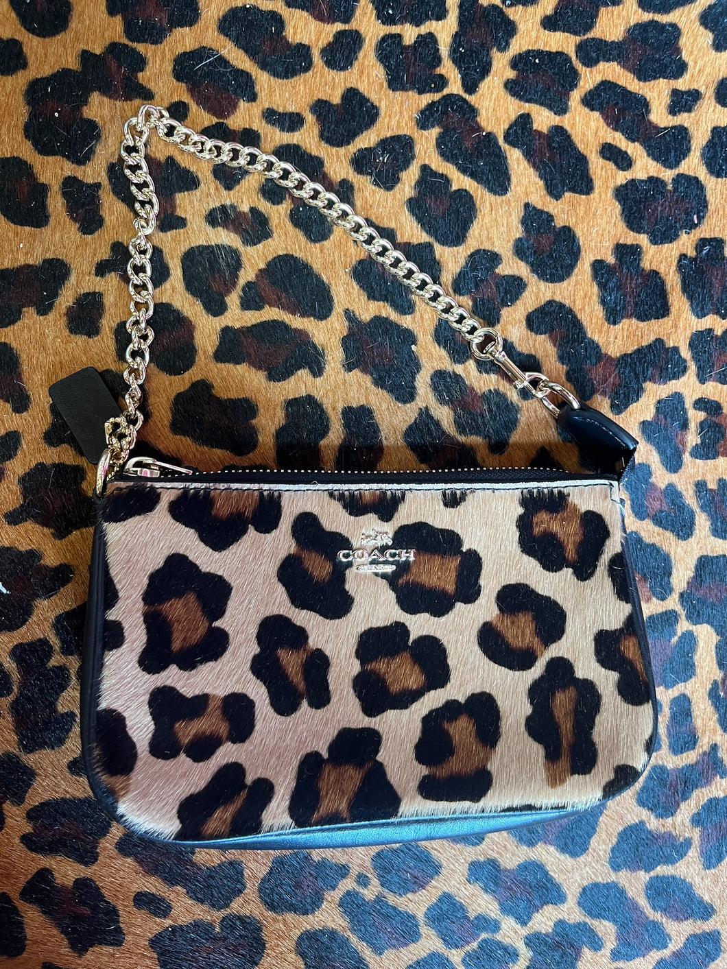 Leopard Coach purse, One Size