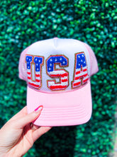 Load image into Gallery viewer, USA chenille patch hat
