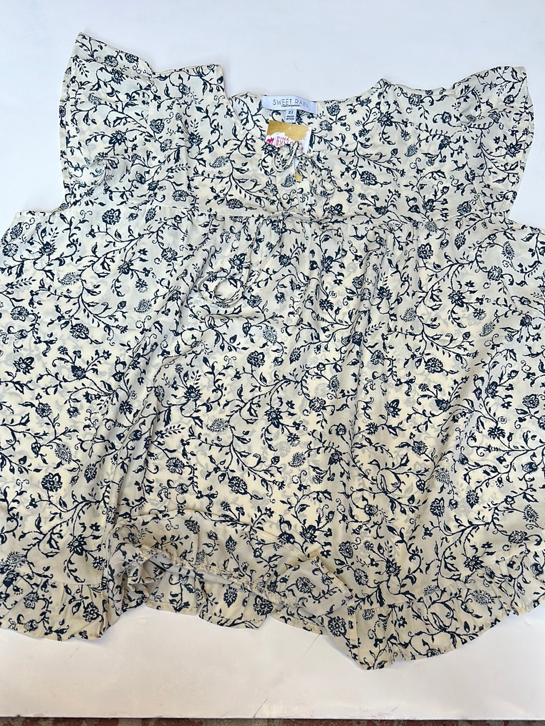 Floral sweet rain Womens Top, 2XL