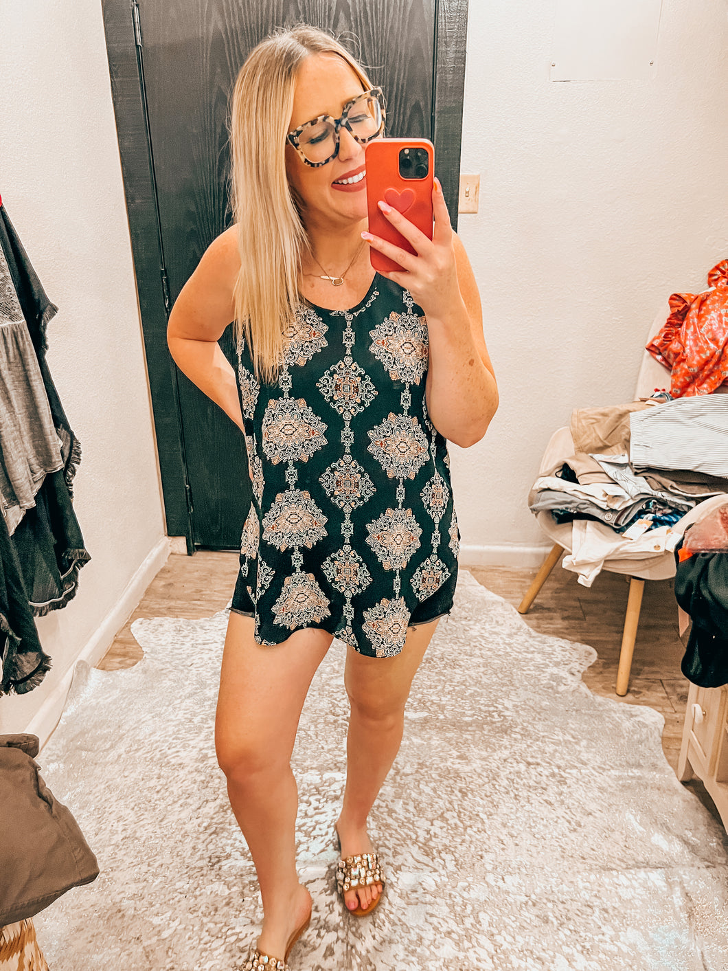 Black Paisley Mossimo Womens Top, Large