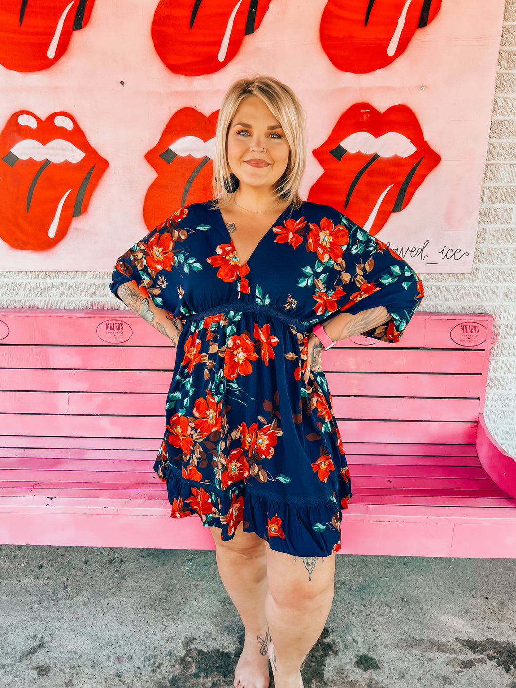 Floral Umgee Womens Dress, Large