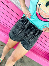 Load image into Gallery viewer, High Rise Paper Bag Cargo Shorts
