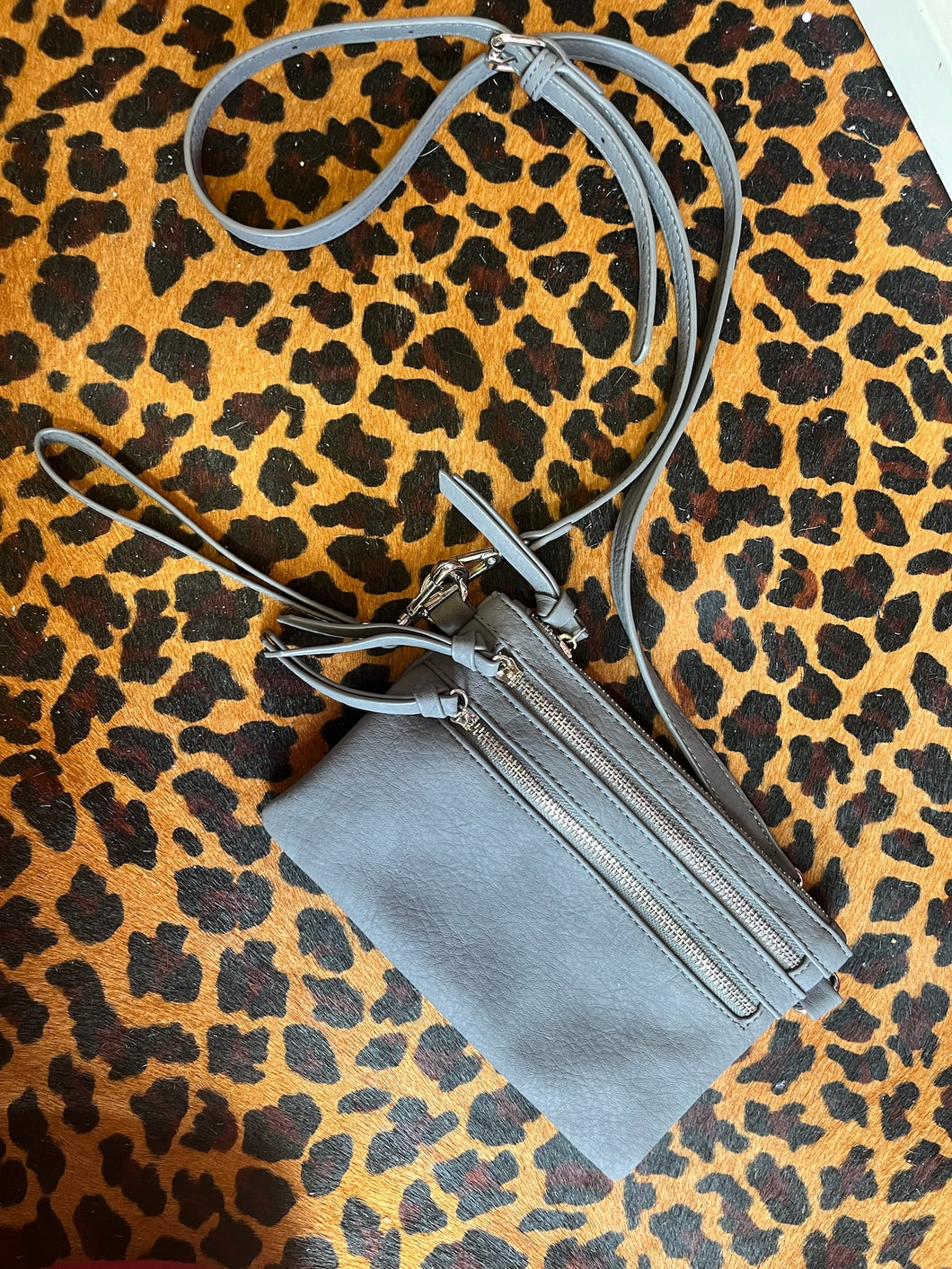 Gray Pink Bulldog purse, One Size