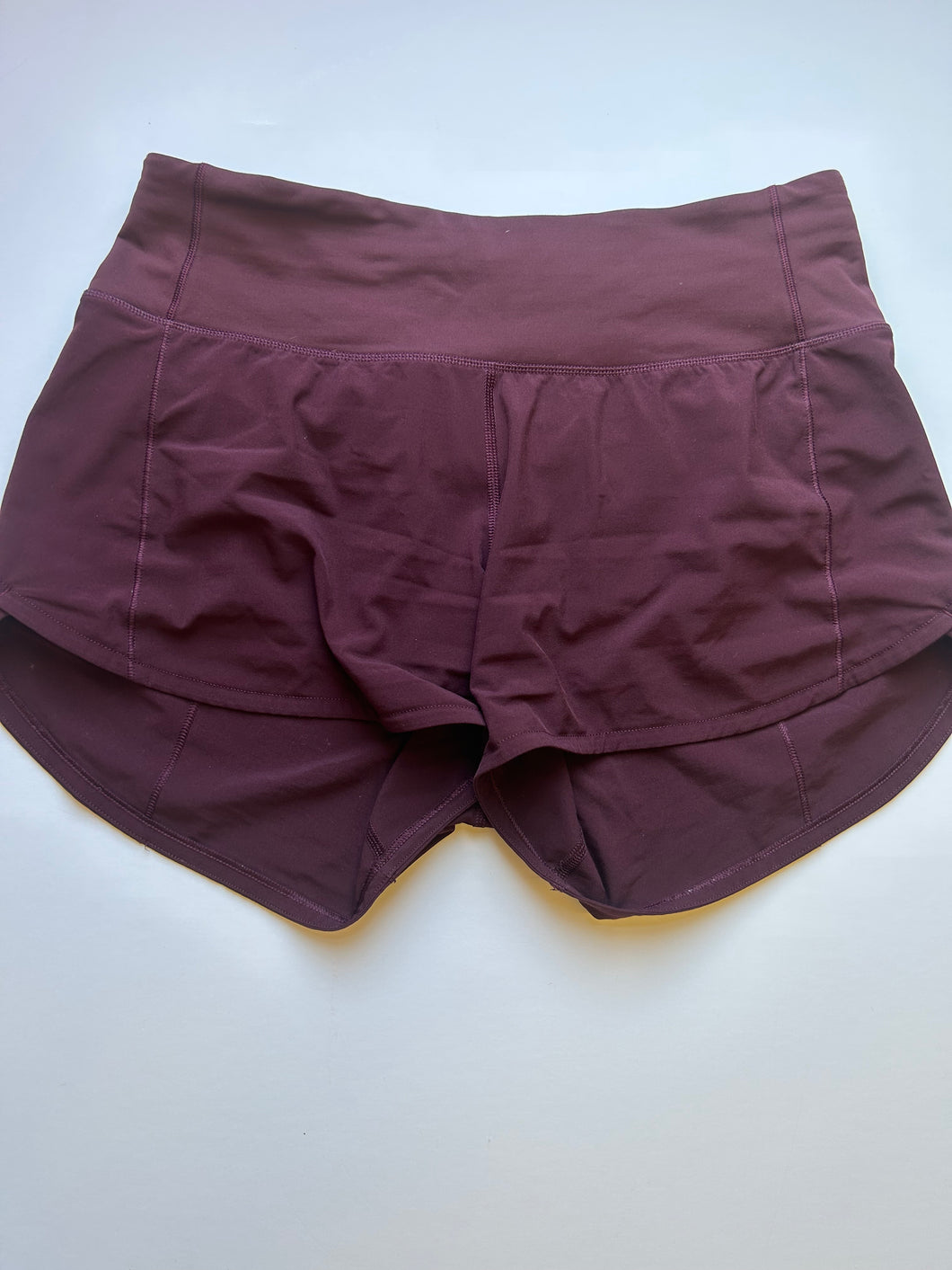 Maroon Lululemon Shorts, 4 Tall