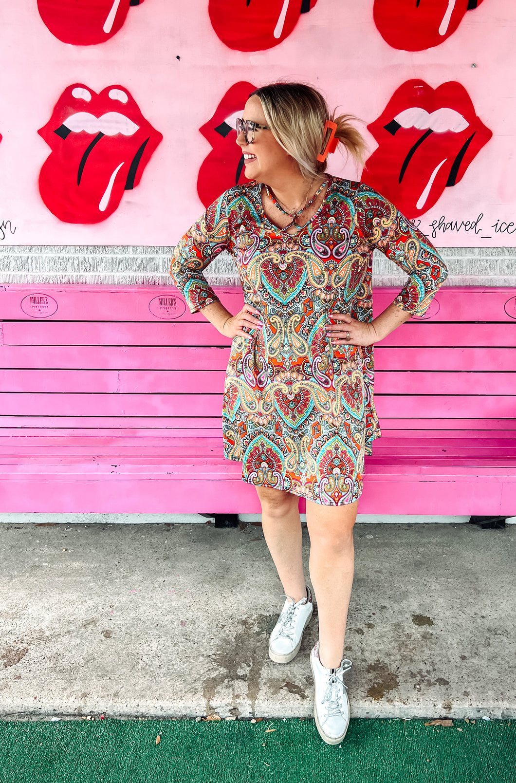 multicolor paisley Southern Stitch Womens Dress, XL