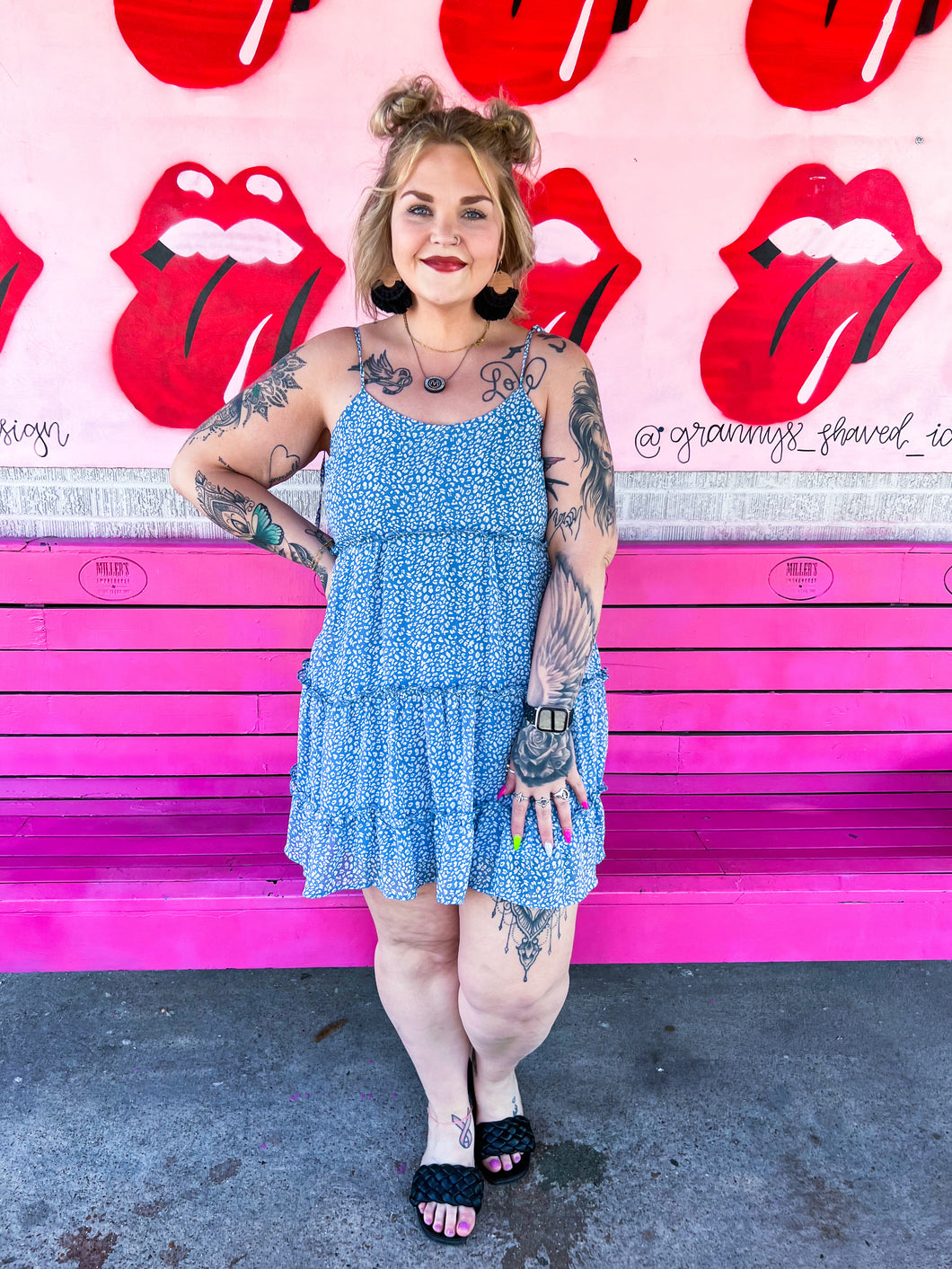 Blue Leopard New In Womens Dress, Large