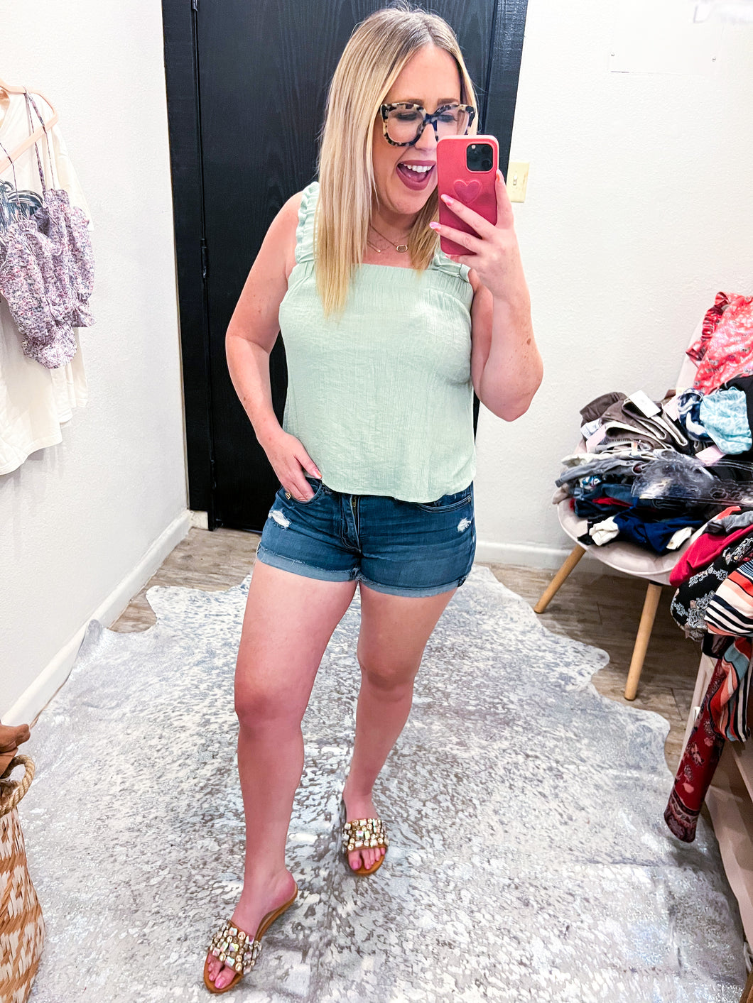 Mint E&M Womens Top, Large