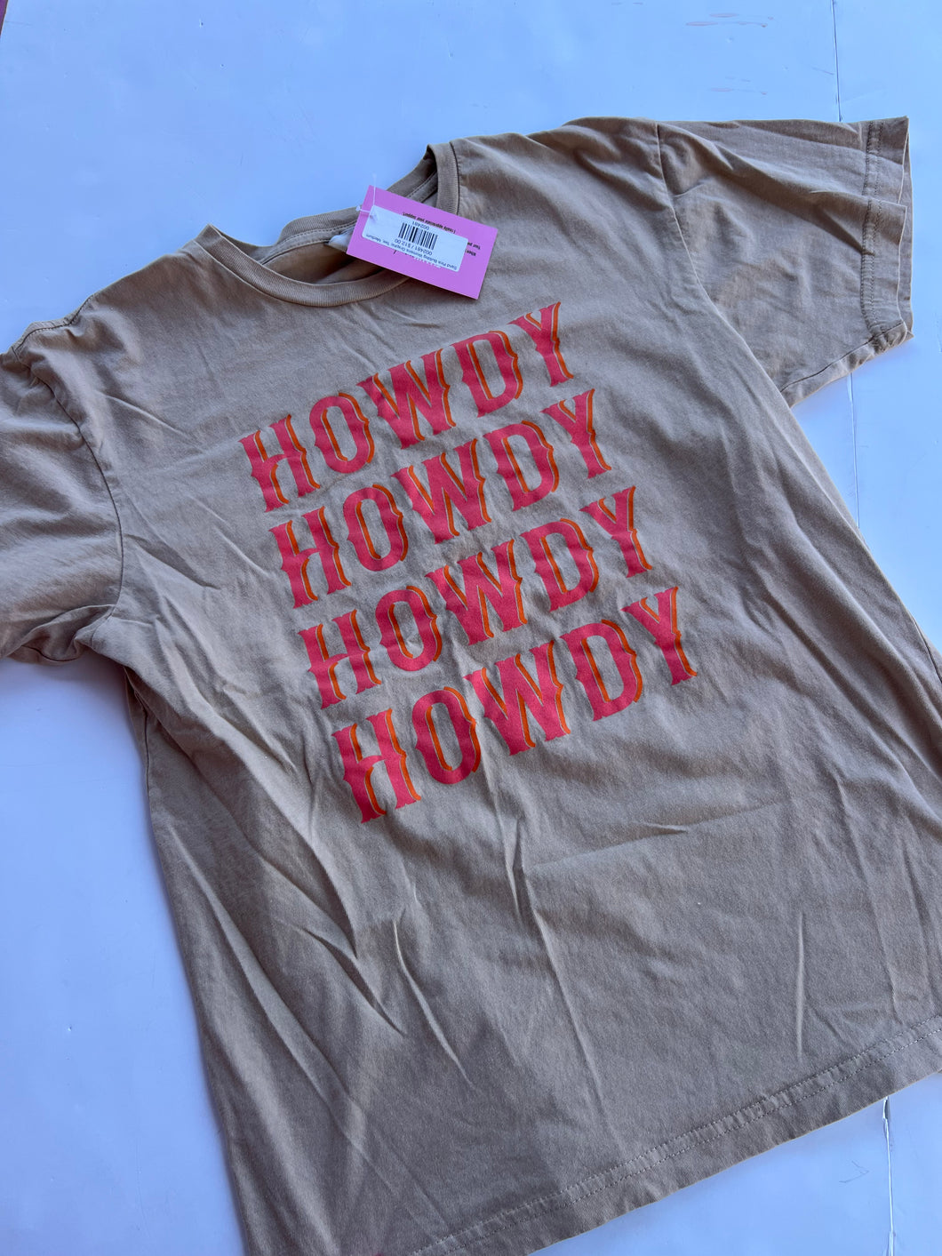 Sand Pink Bulldog Womens Graphic Tee, Medium