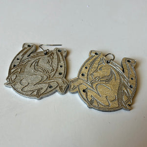 Bronco Pink Bulldog Earrings