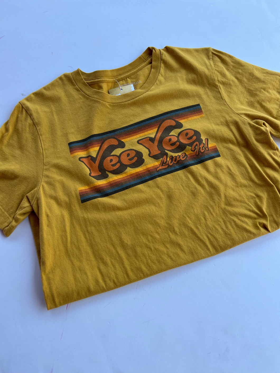 Mustard Yee Yee Womens Graphic Tee, Large