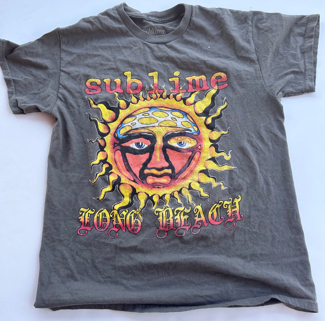 Gray Subline Womens Graphic Tee, Medium