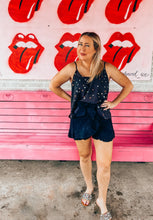 Load image into Gallery viewer, Metallic Star spaghetti strap tank
