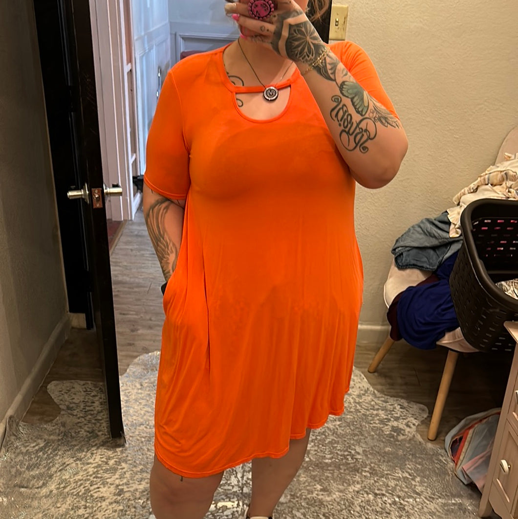 Orange Southern Stitch Womens Dress, Medium