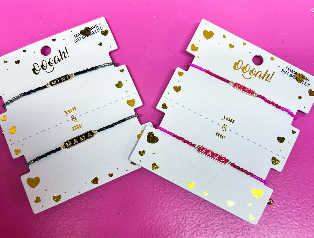 Mama + Mini adjustable bracelet set