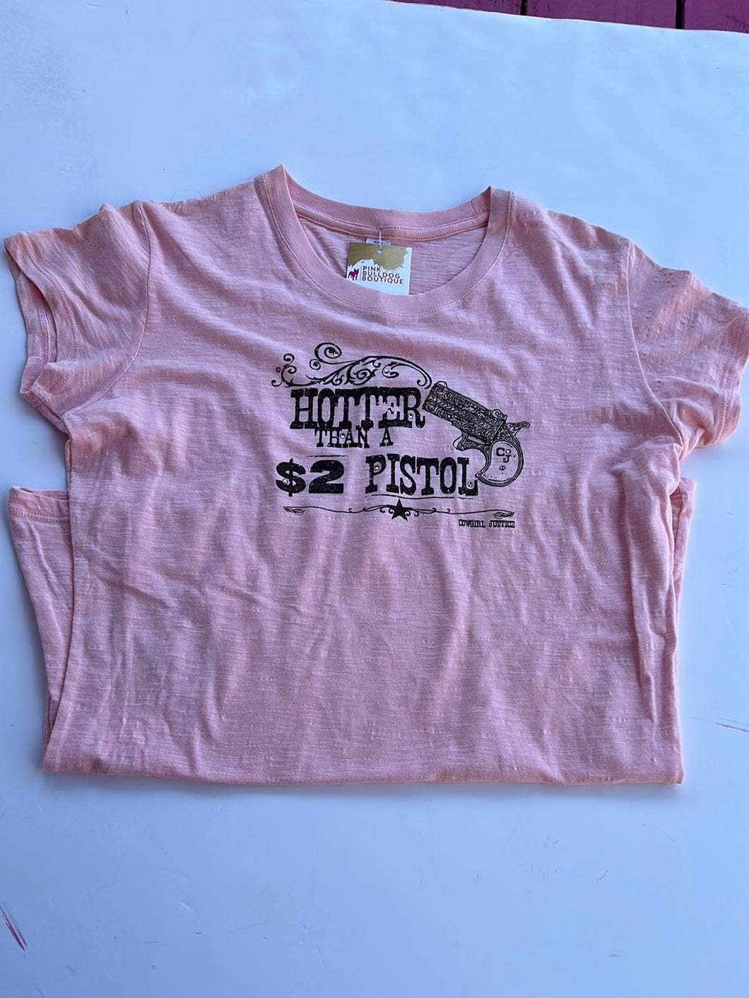 Pink Pink Bulldog Womens Graphic Tee, 2XL