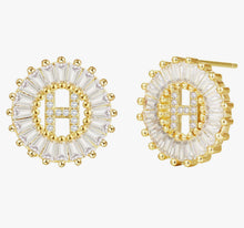 Load image into Gallery viewer, Initial Circle Earrings
