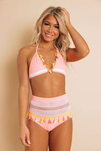 Load image into Gallery viewer, Stay Warm in Style - High Waisted Pom Pom Bikini
