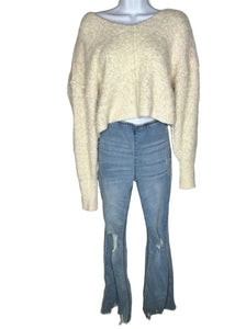 White Free People Sweater, Small