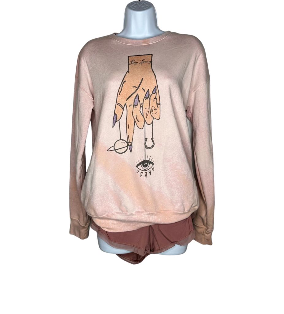 Pink Pink Bulldog Sweatshirt, Small
