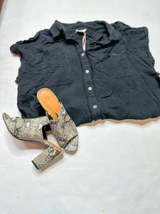 Black Entro Womens Top, Large