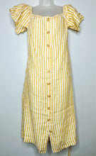 Load image into Gallery viewer, Yellow stripe First Monday Womens Dress, Large
