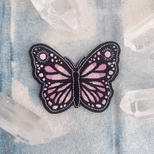 Pink & Black Butterfly - Patch