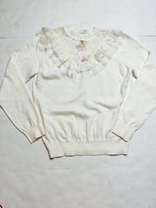 White Andre by Unit Sweater, Small