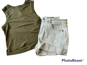 Olive H&M Womens Top, Medium
