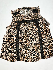 Leopard Ana Womens Top, Large