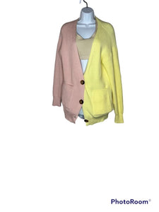 Pink/Yellow Miss Sparkling Cardigan, Small