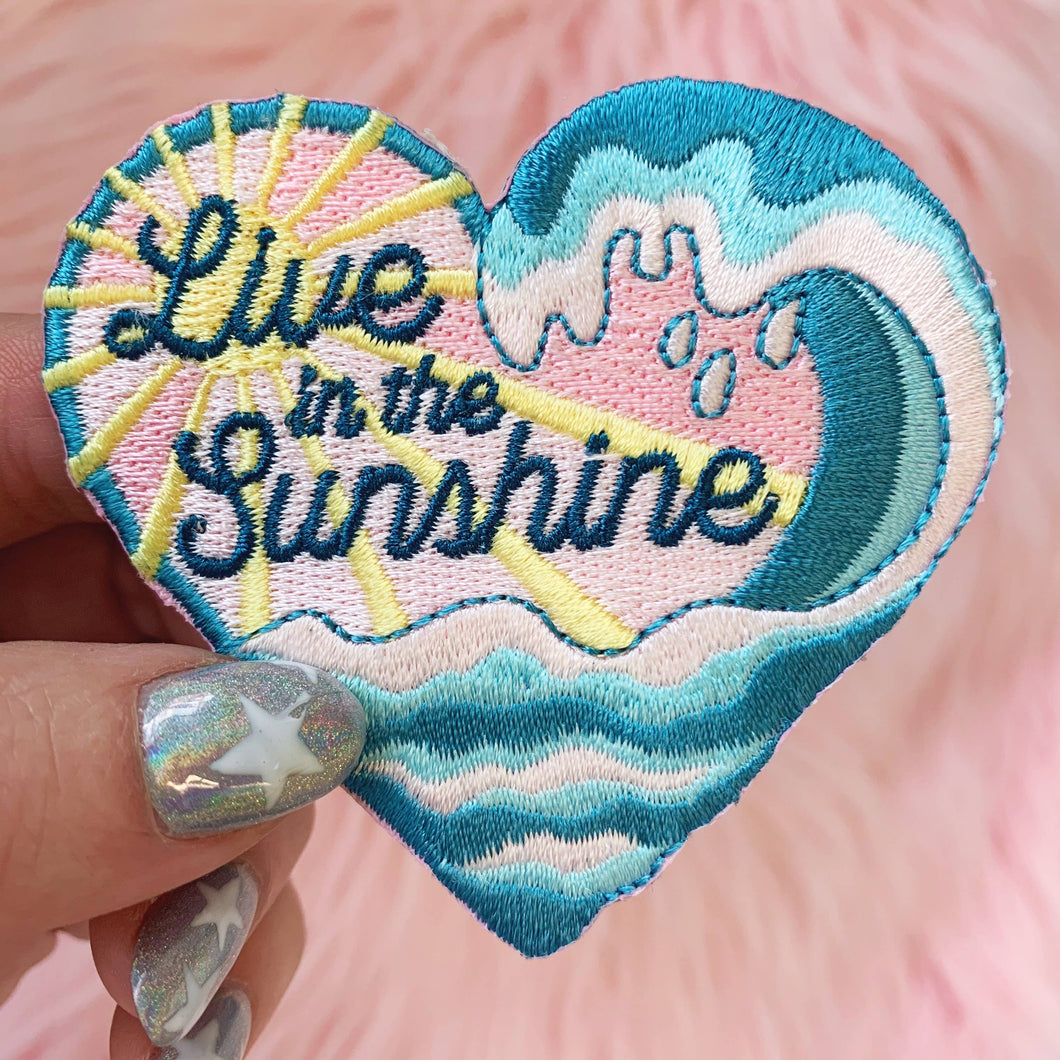 Wildflower + Co. - Patch - Waves Collection - Live in the Sunshine Heart Patch