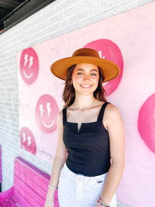 Wide Brim Felt Hat