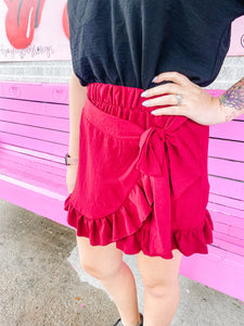 WP5562 Ruffled Mini Skort