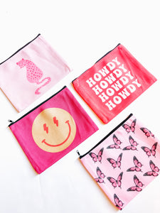 Canvas zip pouches