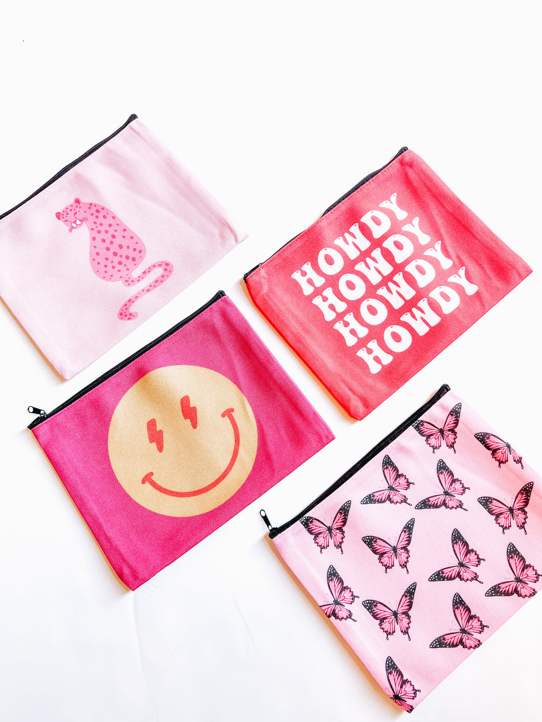Canvas zip pouches