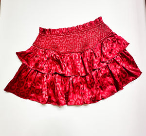 Red Leopard Eesome Skirt, Medium