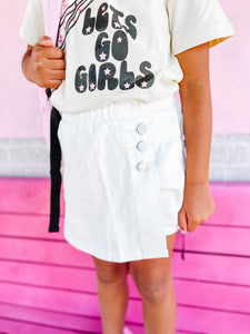 ppeppi - KIDS ELASTIC WAISTED DENIM SKORTS