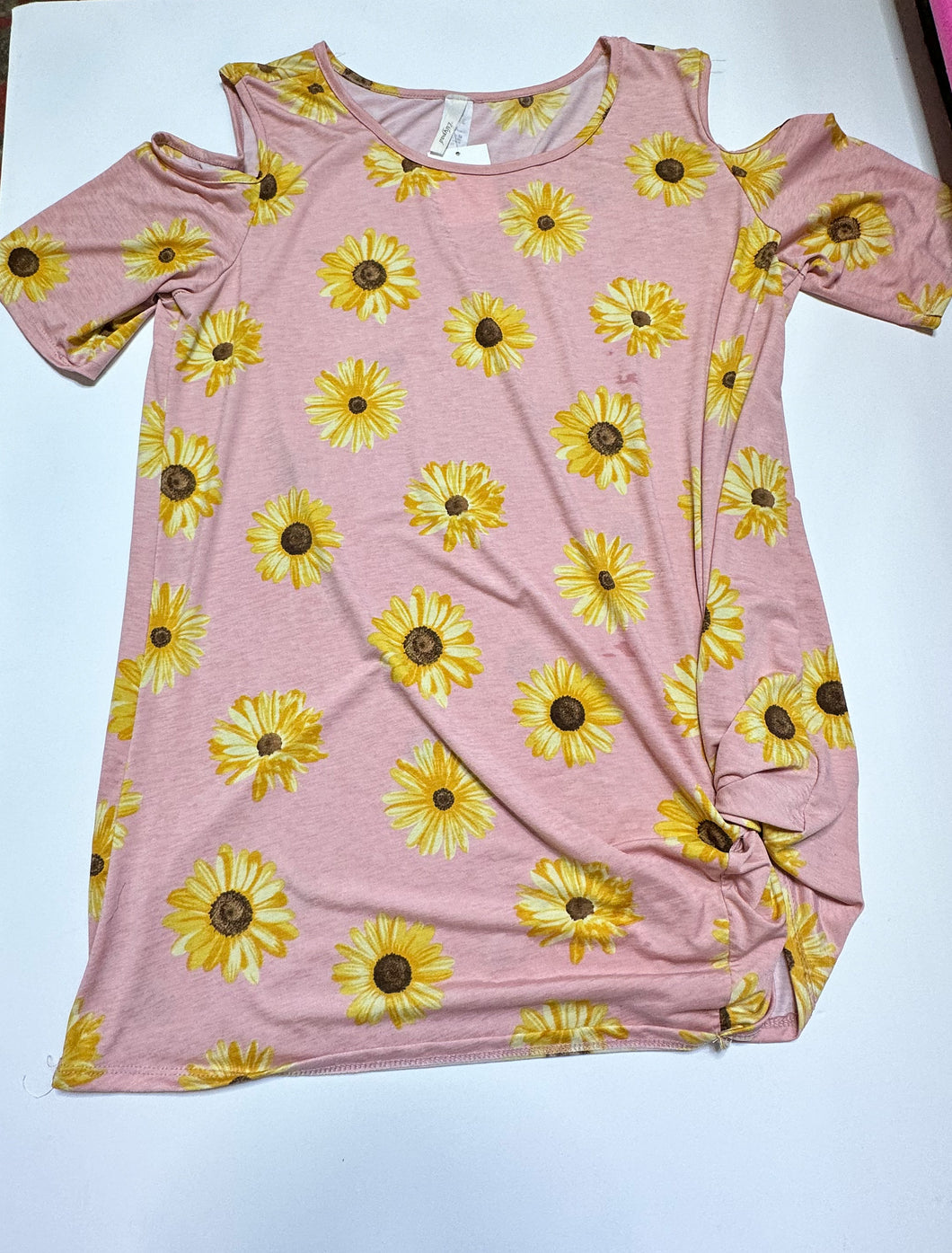 Blush/Sunflower Lilypad Womens Top, 2X