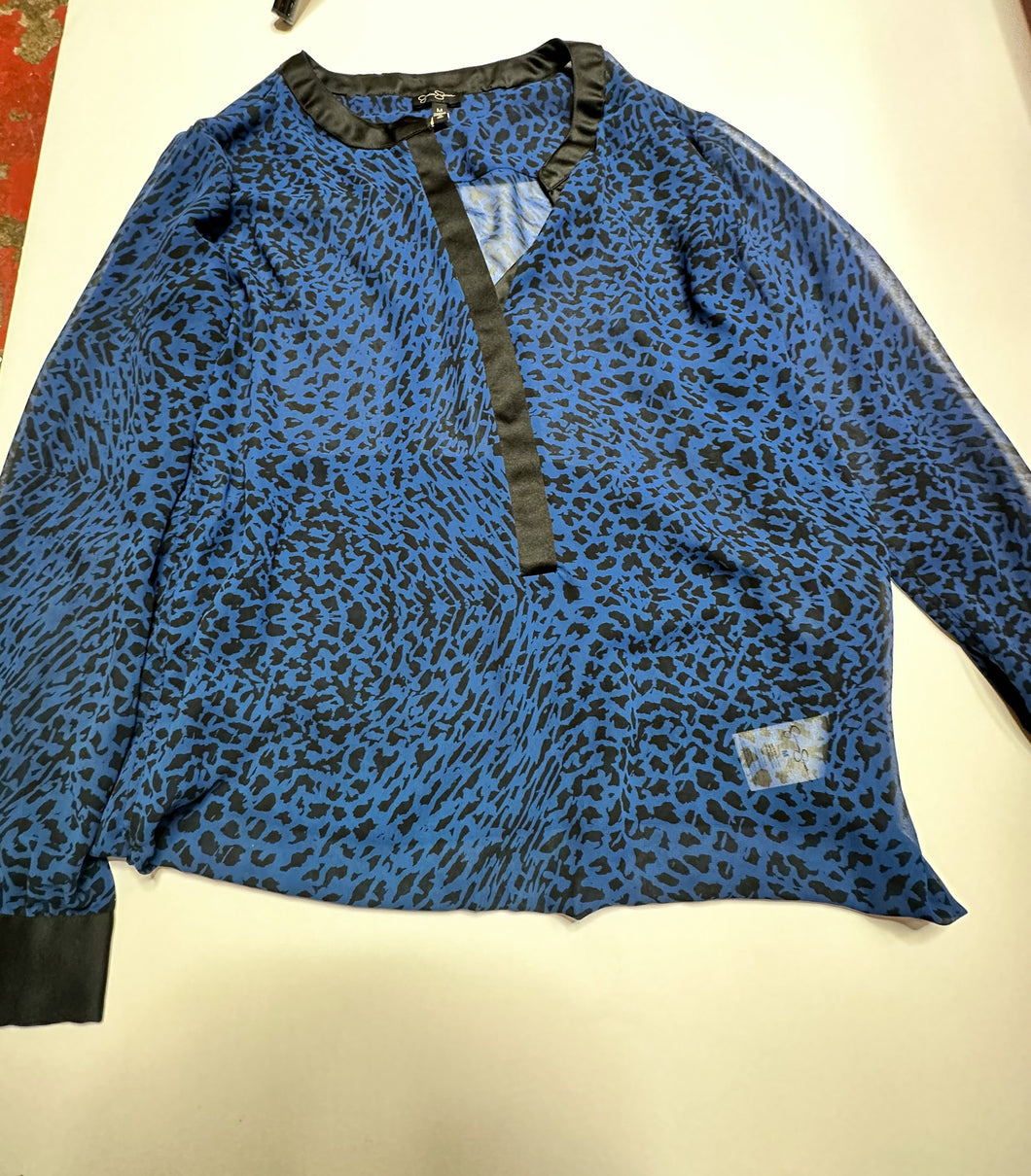 Blue Leopard Jessica Simpson Womens Top, Medium