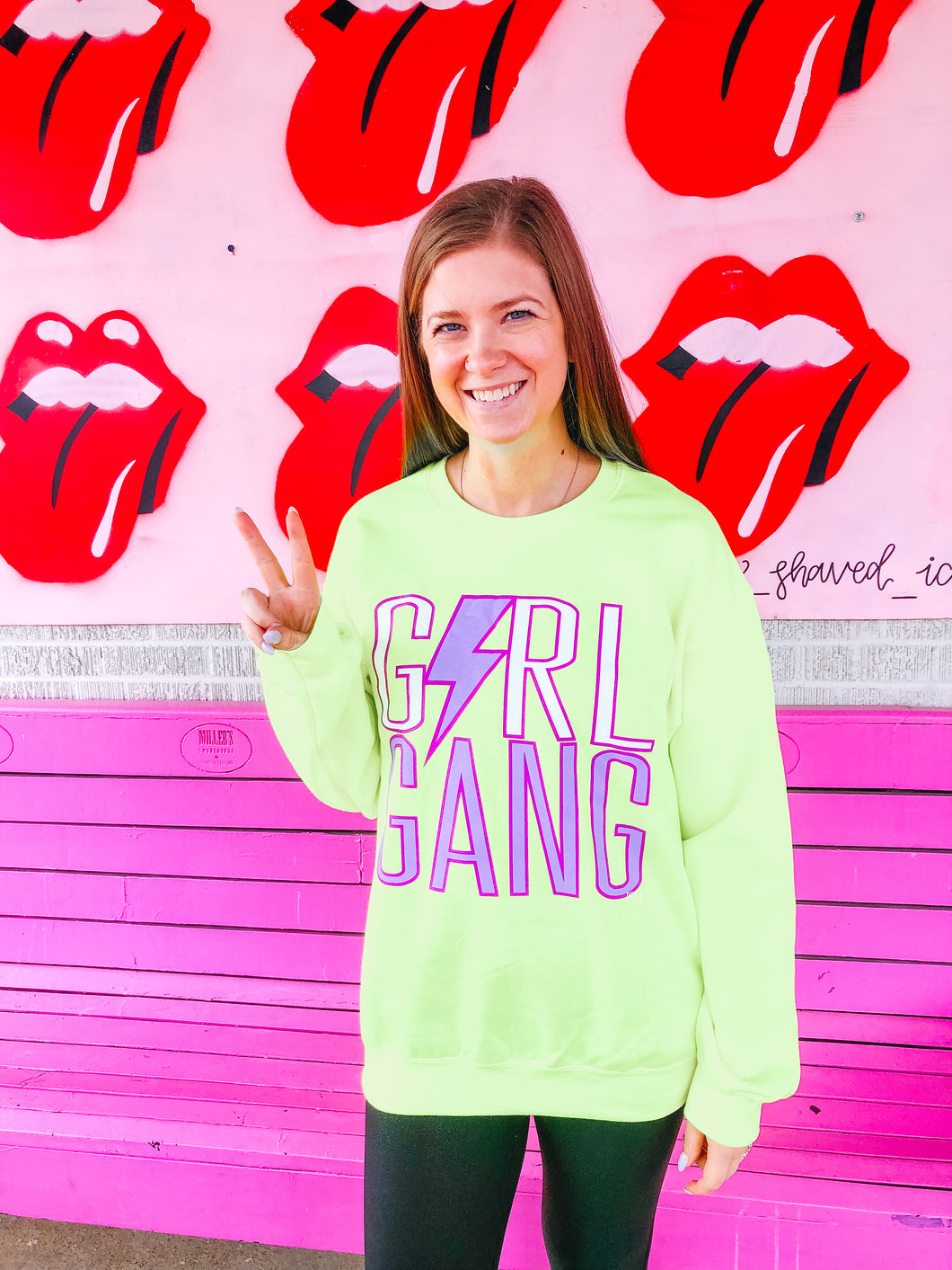 Girl Gang Neon Sweatshirt