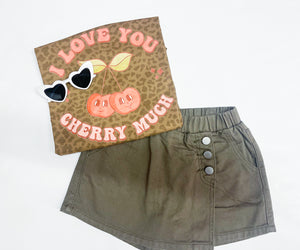 I love you cherry much leopard tee
