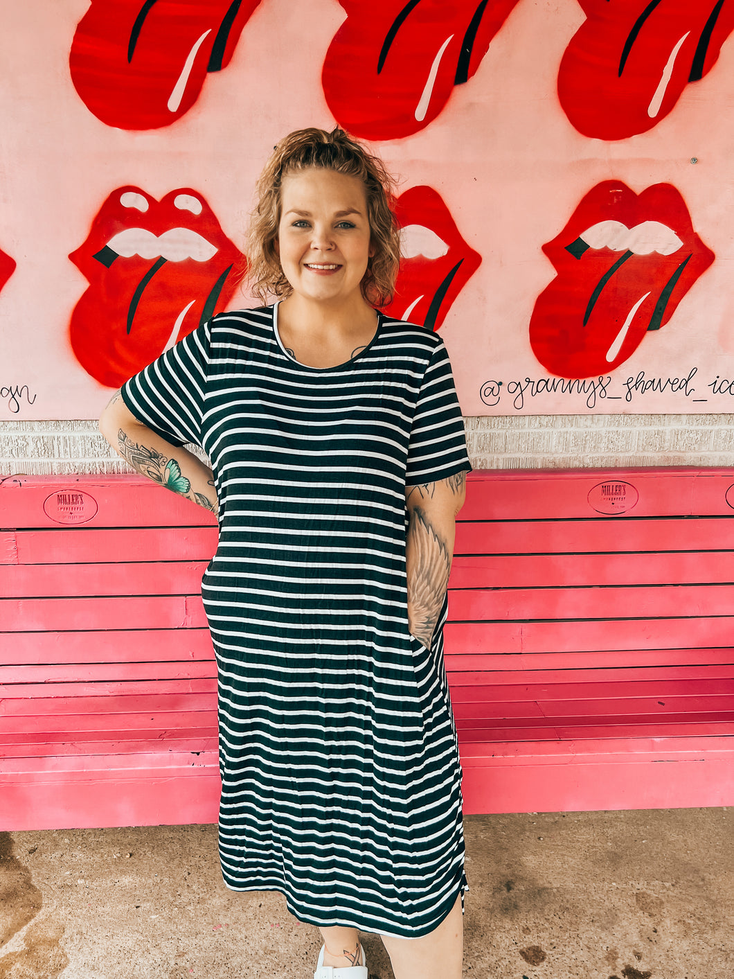 Navy Stripes Old Navy Womens Dress, 2X