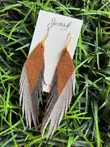 Jems by Jess Short Leather Feathers