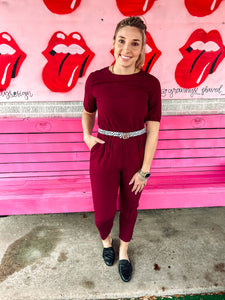 Maroon Old Navy Pant Suit, Small