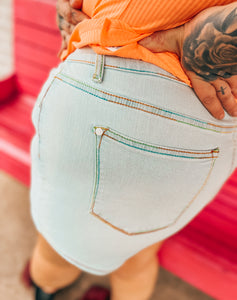 Judy Blue Rainbow Thread Shorts 150103